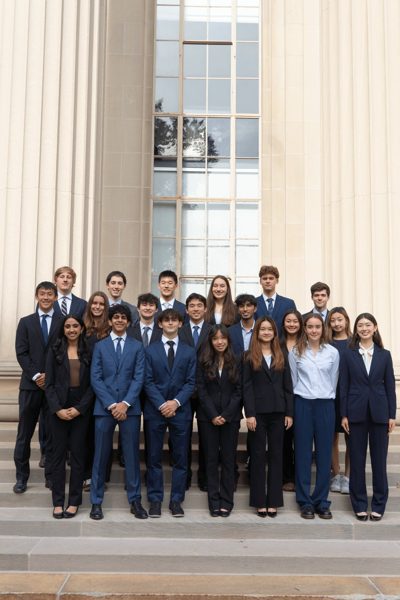 Board Education Program class of 2025 on the steps of MIT